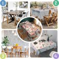 thumbnail image 4 of Pioneer Flower Floral Print Pattern Rectangle Tablecloth 60x84in,Waterproof Polyester Rectangle Table Cloth, Wipeable Spillproof Polyester Tablecloth for Dining, Camping, Indoor and Outdoor, 4 of 5