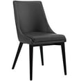 thumbnail image 3 of Modern Contemporary Urban Design Kitchen Room Dining Side Chair, Black, Faux Leather Wood, 3 of 5
