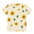 thumbnail image 6 of Virmaxy Boys Girls Cute Printed Shirt Kids Baby Short Sleeve Round Neck Tops Summer Loose Trend Pullover Shirt Beige 110, 6 of 8