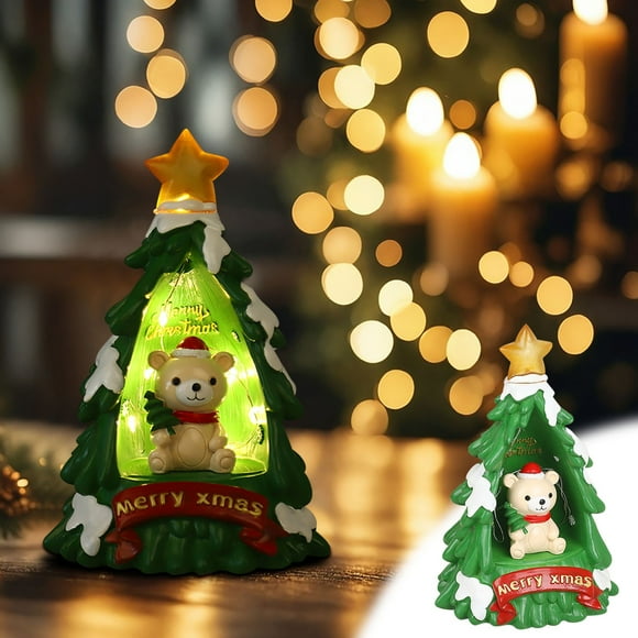 AYktou Christmas Decorations,Led Lights,Christmas Lights,Fairy Lights,Xmas Tree Lights Bedroom Bedside Lights Small Night Lights Holiday Decorative Lights Christmas Gift Resin Handicrafts Ornaments