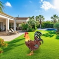 thumbnail image 2 of E Metal Rooster Statue Hand Painted Iron Garden Decoration For Yard Patio Outdoor, 2 of 6