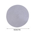 thumbnail image 2 of Tunhigl 3-Pack Round Woven Table Mat Set 7 Inch - Heat Insulation, Waterproof & Oil-Proof Placemats for Dining, Coffee Tables - Elegant Home Decor Gray, 2 of 6