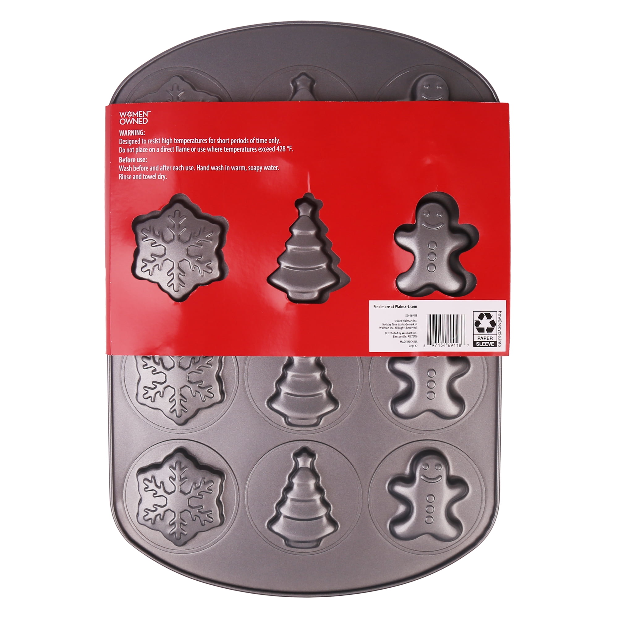  Wilton Holiday Shapes Non-Stick Cookie Pan, 12-Cavity: Home &  Kitchen