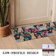 thumbnail image 3 of Yorkie Dog and Flower Florals Door Rugs,Washable Non Slip Door Mats Indoor,Decorative Door Mats,Entry Mat Indoor for Entrance,Bedroom,Kitchen,Bathroom,16"x47", 3 of 6