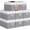 Clover Grey, variant on PETGLE Storage Bin,Collapsible Storage Basket For Organizing,Large Storage Boxes With Rope Handles,Storage Containers,White & Black,4 Pack