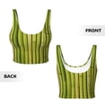 thumbnail image 6 of Uemuo Green Bamboo Fence Pattern Women's Sports Bra - High Impact Support, Breathable, and Comfortable Athletic Bra for Running, Yoga, and Workouts, 6 of 9