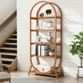 thumbnail image 3 of Tribesigns 5-Shelf Open Bookshelf, 70.8" Tall Arched Bookcase, Storage Wood Bookshelves, Display Shelving, 3 of 6