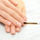thumbnail image 2 of 1 Pc Brochas de pintura de uñas de boca plana para bricolaje en casa tono dorado claro blanco, 2 of 6