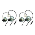 thumbnail image 4 of Injueey Auriculares deportivos intrauditivos con cable de 3,5mm, auriculares dinámicos portátiles, ergonómicos, para trabajar, correr, Verde con micrófono 2Conjunto, 4 of 6
