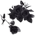 thumbnail image 2 of Rosas de simulación flores falsas flores de simulación de boda negras flores de decoración interior, 2 of 5