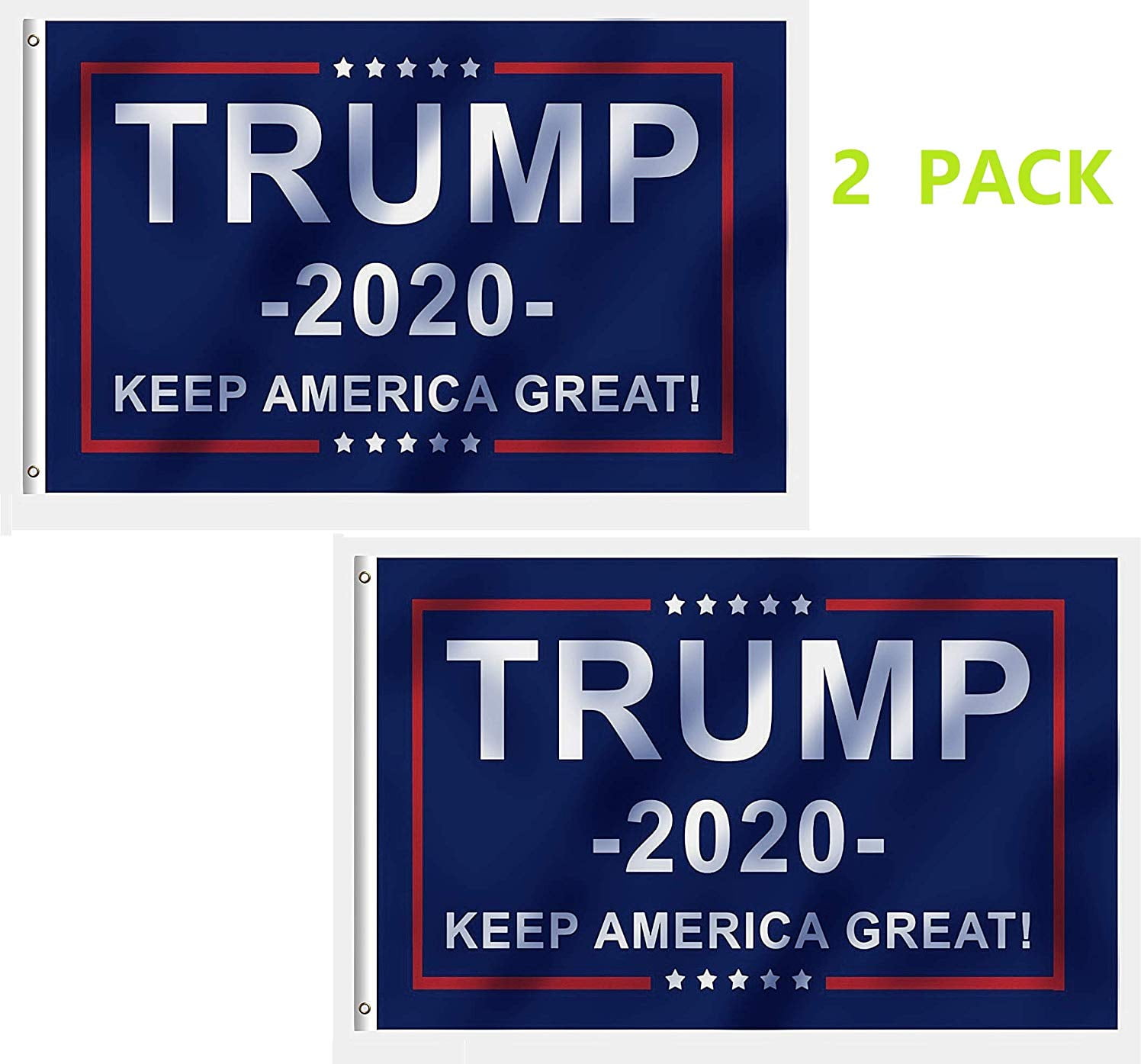 Wholesale Lot of 6 President Trump 2020 "Keep America Great" Blue Bumper Sticker 