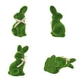 thumbnail image 5 of Resin Flocked Bunny Figurines with Green Moss, 2025 Easter Decorations Decorative for Home, Spring Tabletop Centerpiece, Outdoor Garden Rabbit Statues, 5 of 7