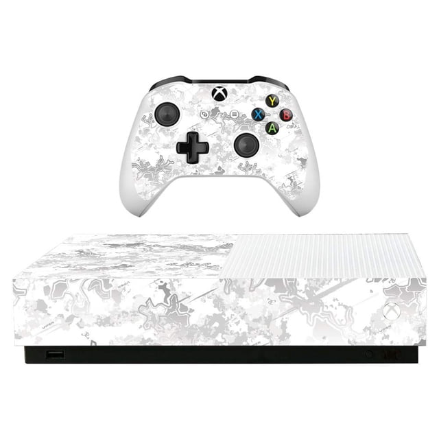 MightySkins Skin for Microsoft Xbox One S All-Digital Edition - Viper Snow | Protective, Durable, and Unique Vinyl Decal wrap Cover | Easy to Apply, Remove, and Change Styles | Made in The USA