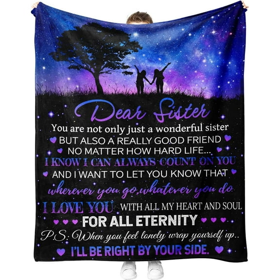 Sisters Gifts from Sister Throw Blanket Birthday Gifts for Sister Cozy Blankets Sister Gifts Sister in Law Gifts Ideas Warm Lightweight Blanket for Bedding Sofa