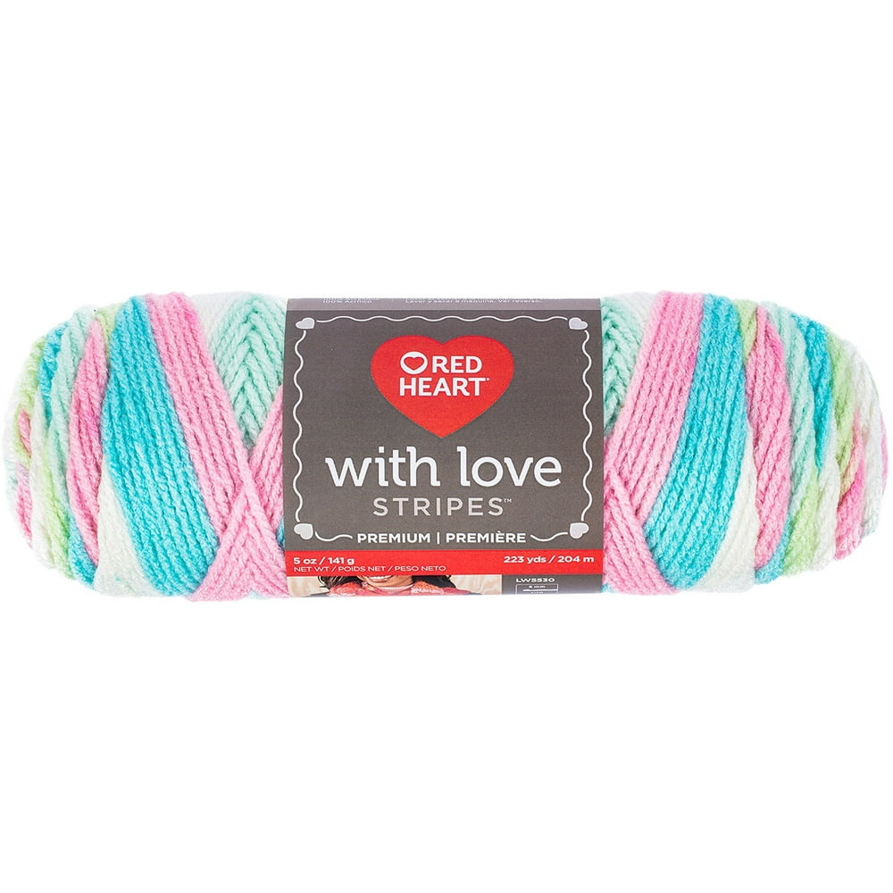 Red Heart With Love YarnCandy Stripe