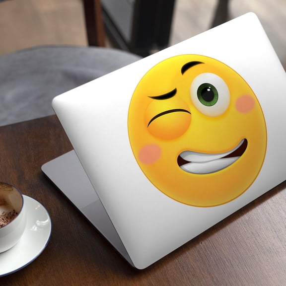 DesignSkinz Smiley Wink V2 Friendly Emoticons Full-Body Skin Decal Wrap Cover for MacBook 12" Retina (A1534)