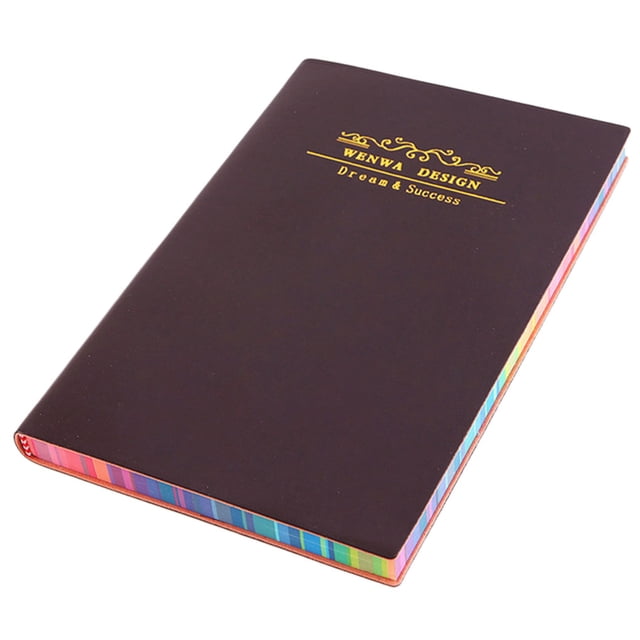 Cuaderno Rainbow Edge A5 de cuero, planificador diario semanal, libro, gestión del tiempo, oficina, escuela, cuaderno de papel de viaje Methold WJU1558-10