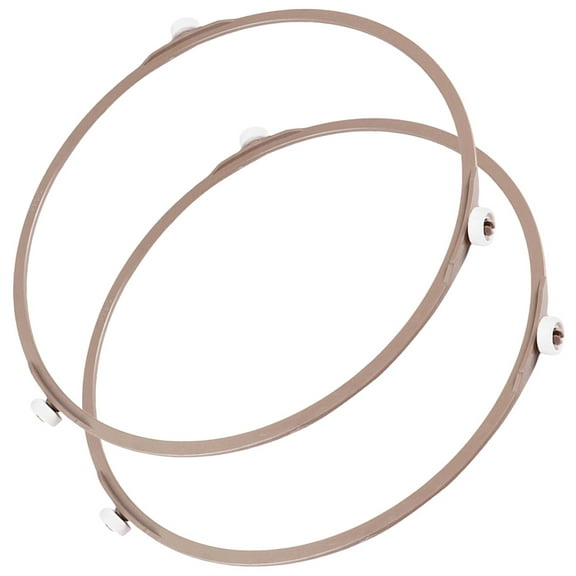 Milisten 2Pcs Microwave Oven Turntable Roller Ring Rotating Tray Glass Plate Support Turntable Circle Fitting