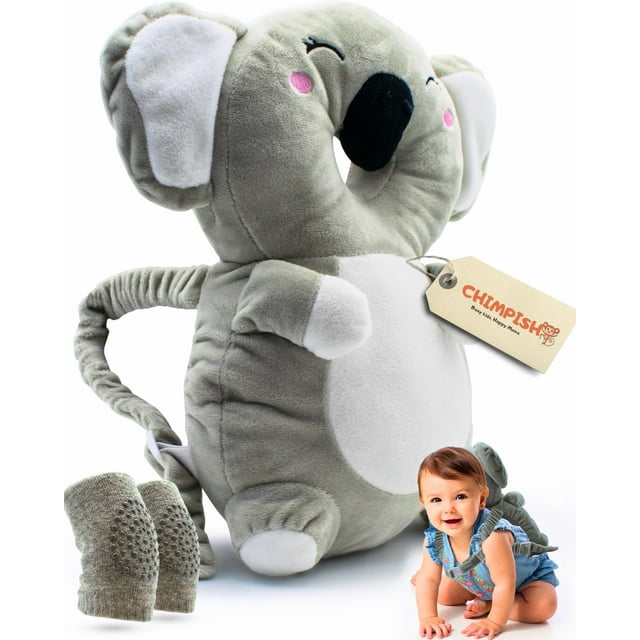 Mochila para bebés con protección para la cabeza de un koala chimpancé, tamaño ancho