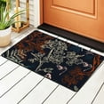 thumbnail image 2 of YFYANG 72"x48" Non-Slip Flannel Carpet Doormat, Living Room Bedroom Office Decorative Area Rugs, Indoor Vintage Floral Botanical Graffiti Floor Mats, 2 of 7