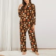 thumbnail image 2 of Easygdp Christmas Gingerbread Cookies Women's Long-Sleeve Shirt and Full-Length Bottom Pajama Set,Two Piece Loungewear Soft Pajama Top and Pants Pjs Sleepwear-Small, 2 of 7