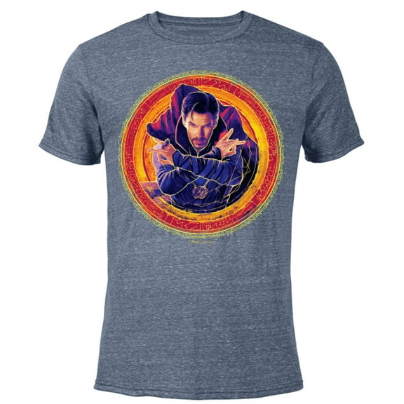 Marvel Spider-Man: No Way Home Doctor Strange - Short Sleeve Blended T-Shirt for Adults – Customized-Navy Heather