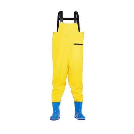 Fishing Gear Fishing Accessories Fishing Tackle Kids Waders With Boots Youth Rain Trousers Waders For Teenagers For Fishing Yellow