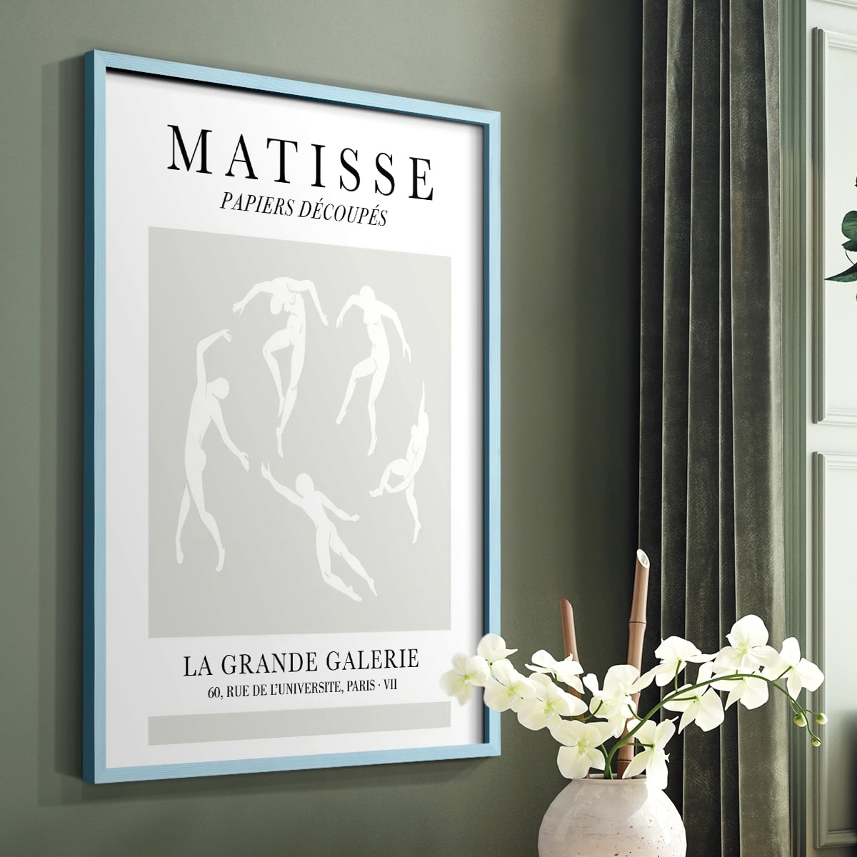 Matisse CLXXXIX Framed Print in Blue Solid Wood 11 x 14 Framed Print