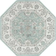 thumbnail image 2 of Rugs.com Aurelia Collection Rug – 7 Ft Octagon Aqua Medium-Pile Rug Perfect For Living Rooms, Kitchens, Entryways, 2 of 3