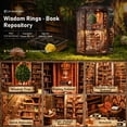 thumbnail image 3 of Book Nooks for Adults - Tree Library Theme 3D Wooden Puzzle Kit | Miniature Dollhouse | Home Bookshelf Decor Gift, 3 of 9