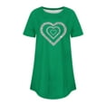 thumbnail image 2 of Plebaso Summer T-Shirt for Women Heart Graphic Tees Casual Short Sleeve Shirts Loose Cute Tunic Tops, 2 of 3