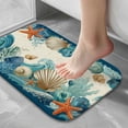 thumbnail image 5 of 1pc Oceanic Shells Absorbent Non-Slip Bathroom Thickened Flannel Rug Decor,Soft,Quick Drying,Suitable For Indoor/outdoor Use,Bathrooms,Bedrooms,Kitchens,Terrace,Laundry Rooms,16"x24", 5 of 7
