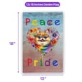 thumbnail image 5 of Peace Love Pride Persian with Rainbow Sunglasses LGBT LGBTQ+ Garden Flag 12x18in Double Sided Cat Lover Kitten Owner Gifts Outdoor Decor - 01004, 5 of 5
