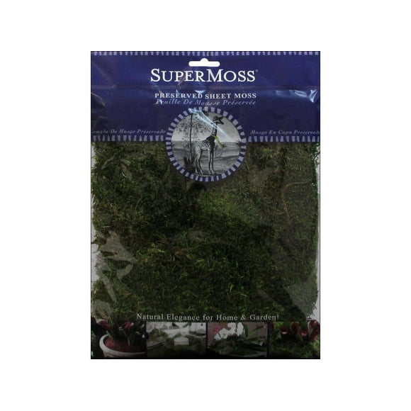 21509 SUPERMOSS SHEET MOSS PREM PRESERVED 2OZ PKG GREEN