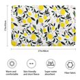 thumbnail image 3 of Yellow Lemon Fruit Leaves White Pattern Bathroom Rugs Mat,Non Slip Microfiber Bathroom Rug,Rubber Backing,Soft Bathroom Mats for Bathroom Floor,Tub and Shower,17x27in(43x68cm), 3 of 5