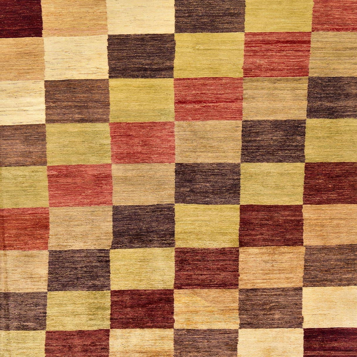 Ahgly Company Indoor Square Abstract Orange Checkered Area Rugs, 4 ...