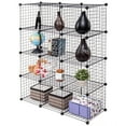 thumbnail image 4 of Gymax 12 Cube Grid Wire Organizer Wardrobe Shelves Bookcase DIY, 4 of 10