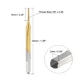 thumbnail image 2 of Uxcell M1 x 0.25 Cobalt High Speed Steel Straight Flute Machine Thread Tap Titanium Coated 2 Pack, 2 of 6