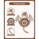 thumbnail image 4 of Reloj de madera 3D con forma de rompecabezas Rnfinewow Dragon, kit de bricolaje, 4 of 7