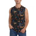 thumbnail image 2 of Picia fall fox deer bird mens Cotton Tank Undershirts , Moisture-wicking Ribbed Tanks, Lightweight Cotton Tank Undershirts-Medium, 2 of 8