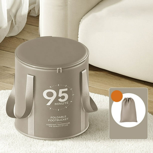 Cubo plegable para pies, portátil, práctico y de temperatura constante, ideal para el hogar.