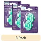 (3 pack) Philips Avent Soothie Pacifier, 3-18 Months, Green, 2 Pack, SCF192/05