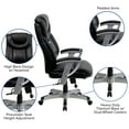 thumbnail image 5 of BizChair Big & Tall 400 lb. Rated High Back Black LeatherSoft Executive Ergonomic Office Chair with Silver Adjustable Arms, 5 of 12