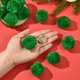 thumbnail image 4 of 24 bolas de pompones verdes de lana a granel de 4 cm, de fieltro suave, esponjosas y redondas, hechas a mano, para colgar., 4 of 7