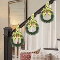 thumbnail image 5 of Mini Christmas Wreath 5 Inch Cabinet Door Hanging with Ribbon Bow Berries, Small Artificial Wreath for Kitchen Window Front Door, Farmhouse Wall Xmas Party Decor Ornament 4PC, 5 of 5