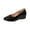 Black, variant on Willtoo Women's Close Round Toe Low Wedge Comfort Shoes
