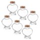 thumbnail image 3 of 6pcs Heart Shaped Clear Glass Candy Jars with Cork Lids, Decorative Transparent Bottles for Home Storage and Organization, 3 of 5