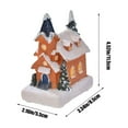 thumbnail image 3 of dajkiuy Christmas Village House Decor, Light up Resin Houses Christmas Houses Figurines for Christmas Garden Home Indoor Room Table Decor, 3 of 6