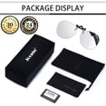 thumbnail image 6 of Joopin Polarized Clip on Sunglasses for Women Men Rimless Flip Up Anti-Glare Driving Glasses(Silver), 6 of 9