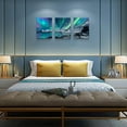 thumbnail image 3 of Farmhouse Wall Art Aurora Scenery Painting On Canvas Wall Decorations For Living Room Stretched And Framed Canvas Paintings 3 Piece Bedroom Bathroom Wall Decor Ready To Hang For Office Home Decor Art, 3 of 6